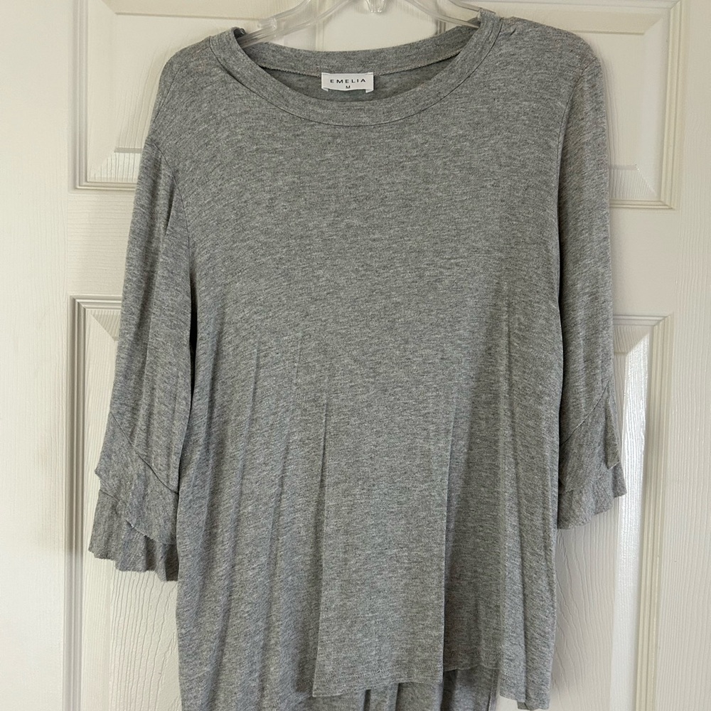 EUC Gray 3/4 Sleeve Blouse